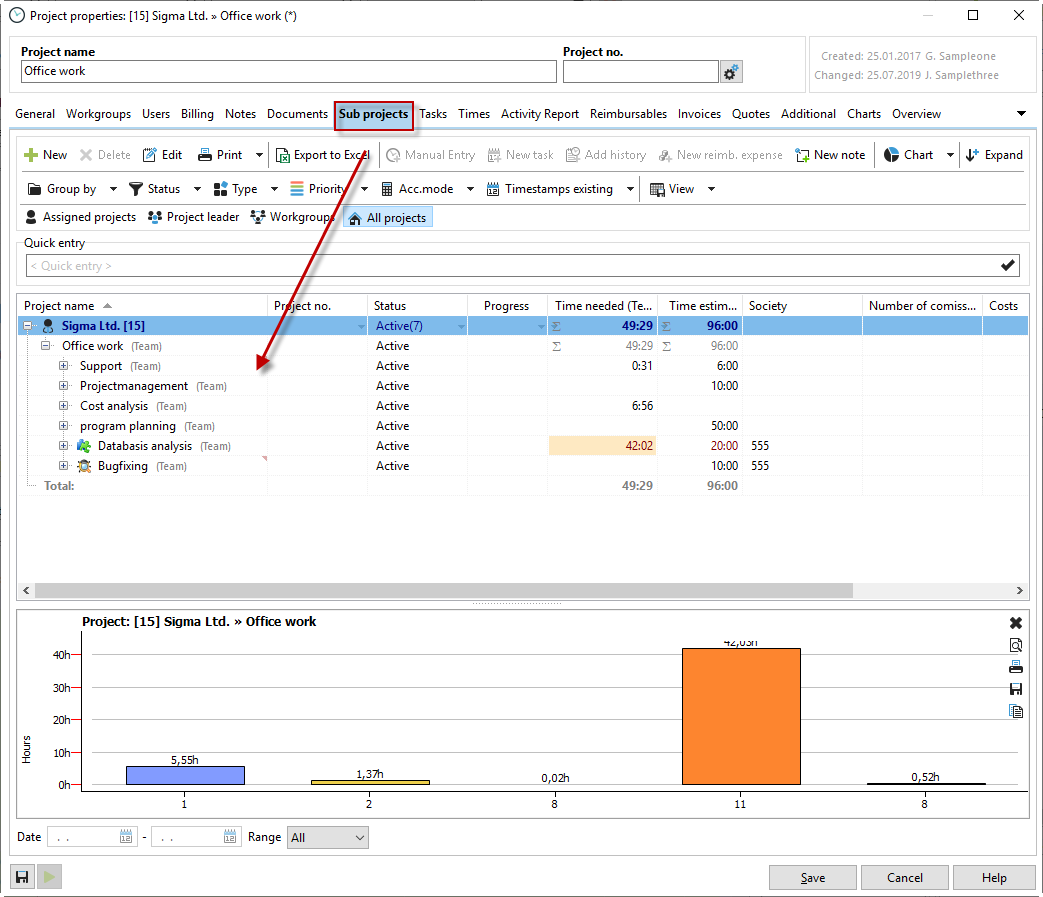 projekteigenschaften_reiter_unterprojekte